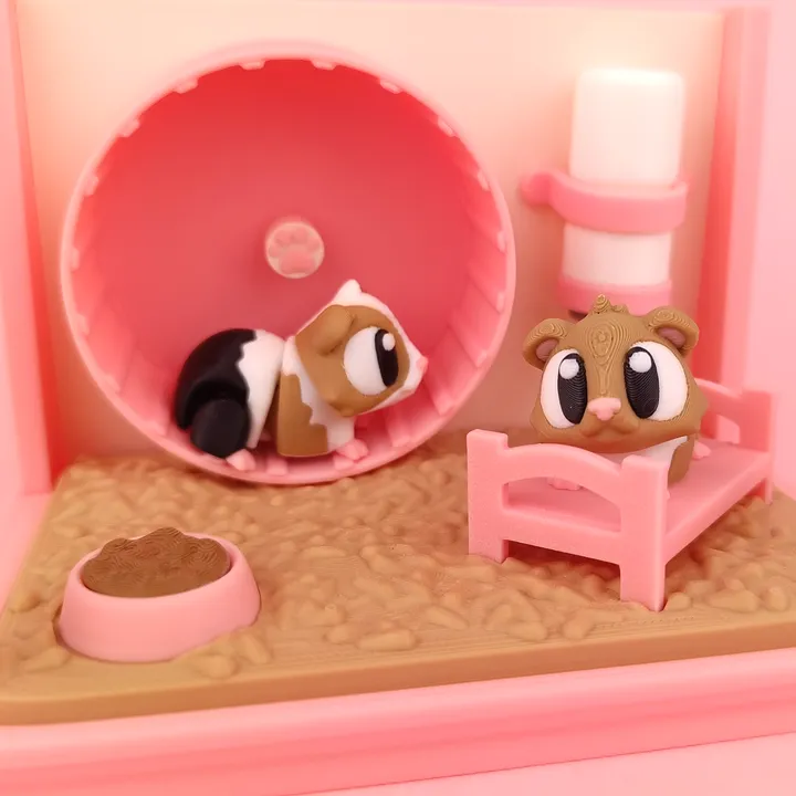 Flexi Guinea Pig with Enclosure (Black)